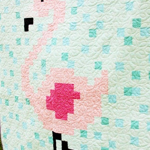 Fabulous Flamingo Quilt PDF Pattern DOWNLOAD image 3