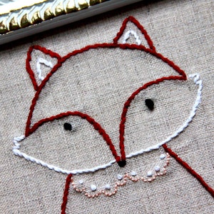 Francine the Floral Fox PDF Embroidery Pattern image 3