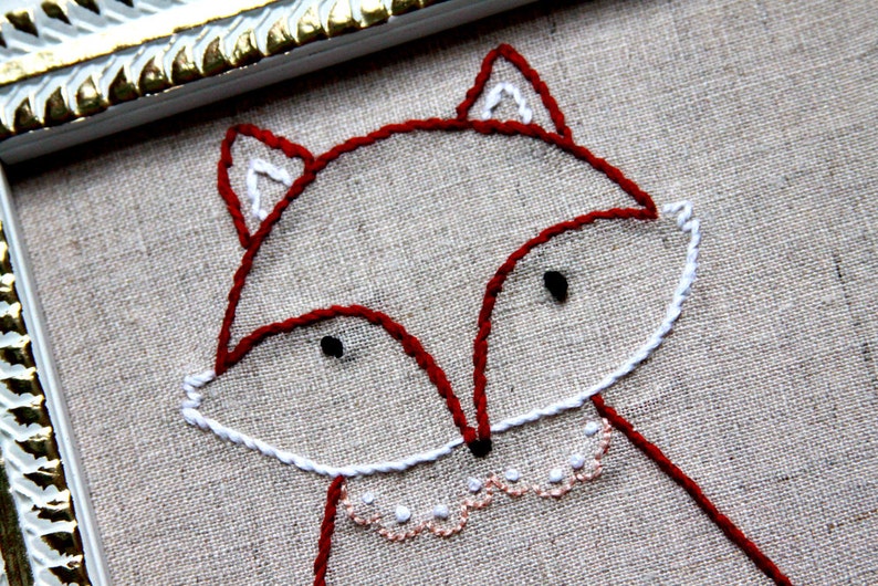 Francine the Floral Fox PDF Embroidery Pattern image 3