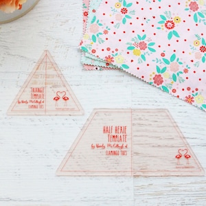 Half Hexagon and Triangle Acrylic Quilting Template Set