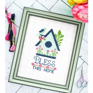 Bless this Home Kreuzstich PDF-Muster