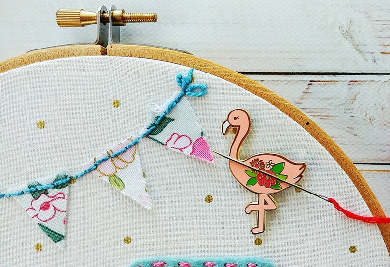 Flossie the Flamingo Magnetic Embroidery Needle Minder image 5