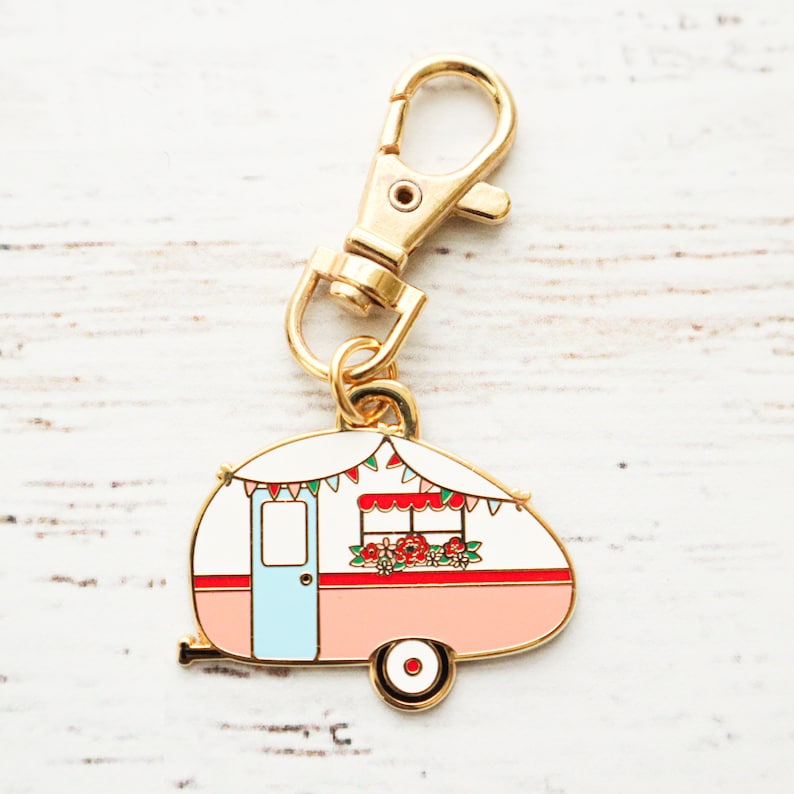 Retro Camper Enamel Charm image 4