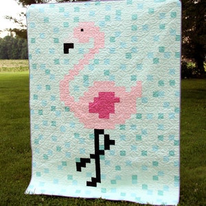 Fabulous Flamingo Quilt PDF Pattern DOWNLOAD image 2