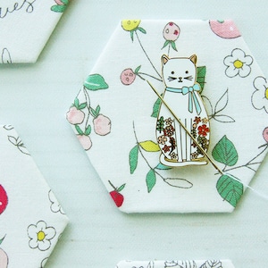 Floral Cat Magnetic Embroidery Needle Minder image 5