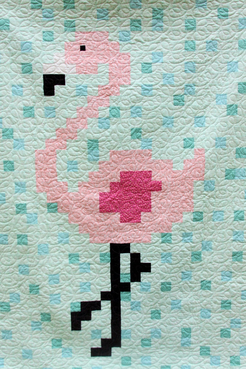 Fabulous Flamingo Quilt PDF Pattern DOWNLOAD image 5