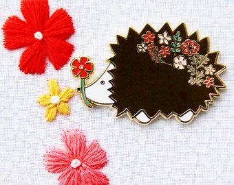 Floral Hedgehog - Magnetic Embroidery Needle Minder