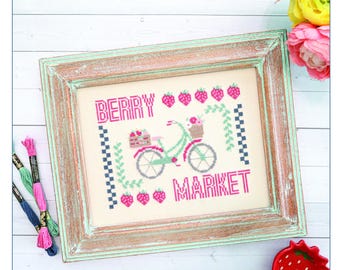 Berry Market Cross Stitch PDF Pattern