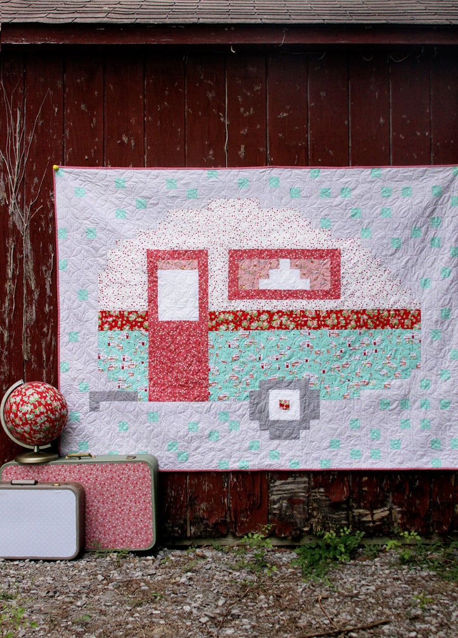 Pixelated Camper Quilt PDF Pattern DOWNLOAD Etsy Canada