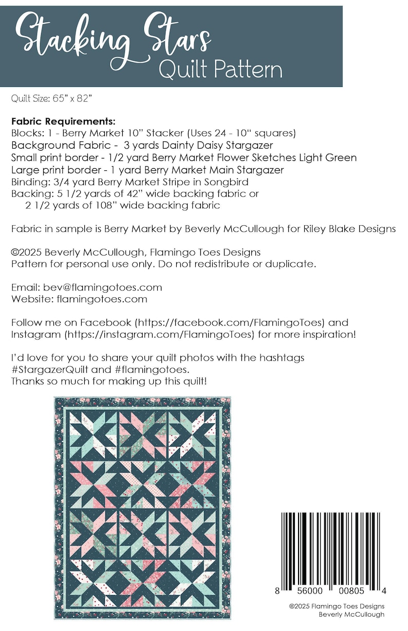 Stacking Stars PAPER Quilt Pattern - Etsy