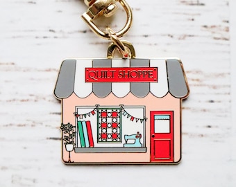 Quilt Shoppe Enamel Charm