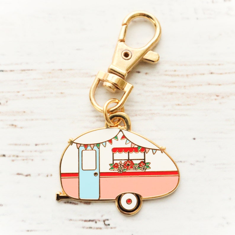 Retro Camper Enamel Charm image 3