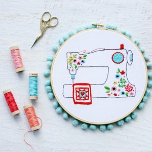 Floral Sewing Machine Embroidery PDF Pattern