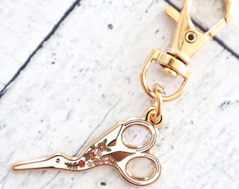 Embroidery Scissors Enamel Charm