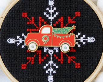 Vintage Weihnachtstruck - Magnetischer Sticknadel Minder