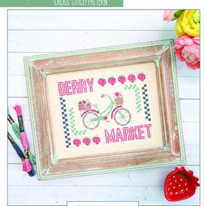 Berry Market Cross Stitch Paper Pattern