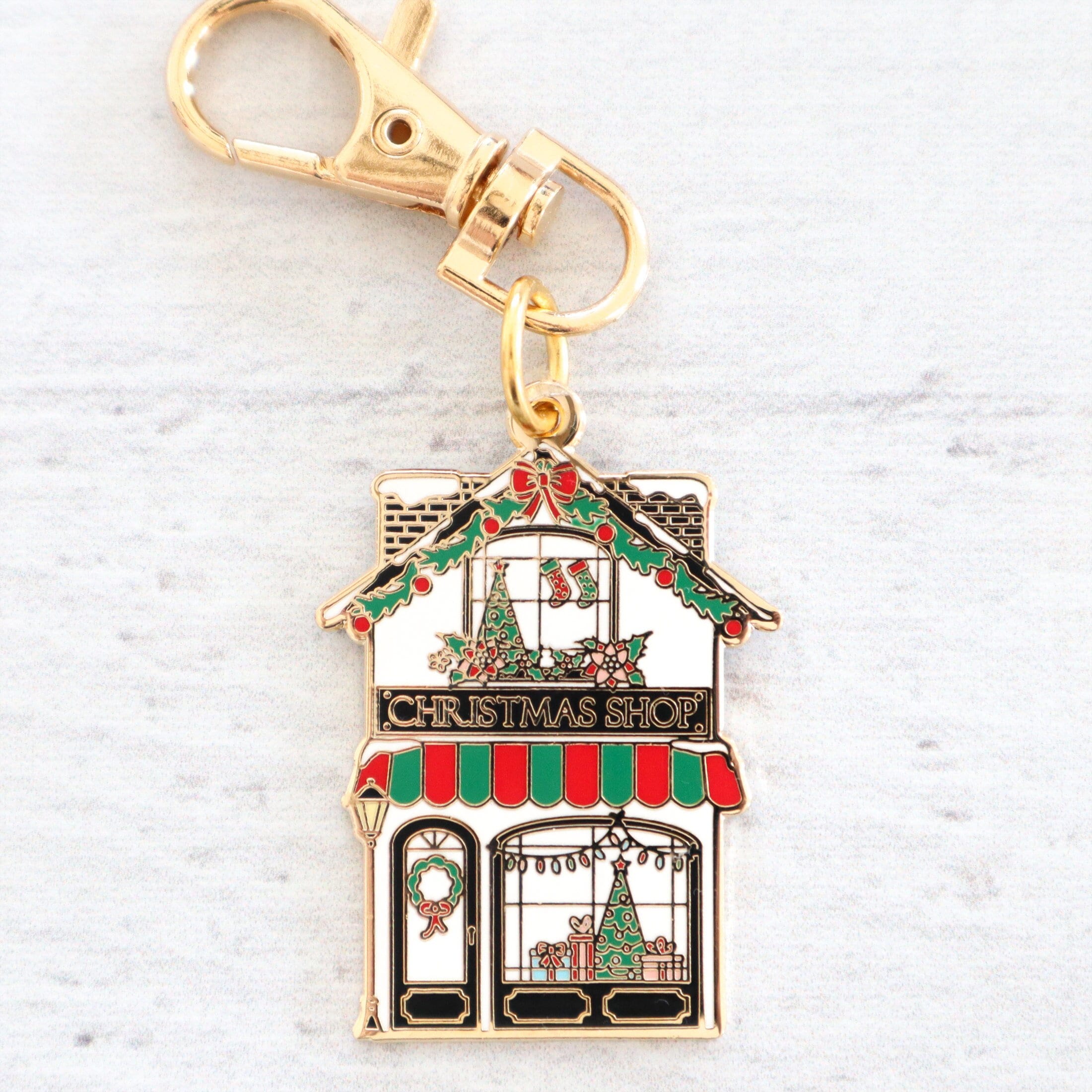 Christmas Shop Enamel Charm - Etsy Canada