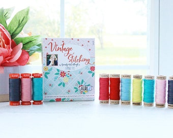 Vintage Stitching Aurifil Thread and Floss Collection