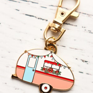 Retro Camper Enamel Charm image 2