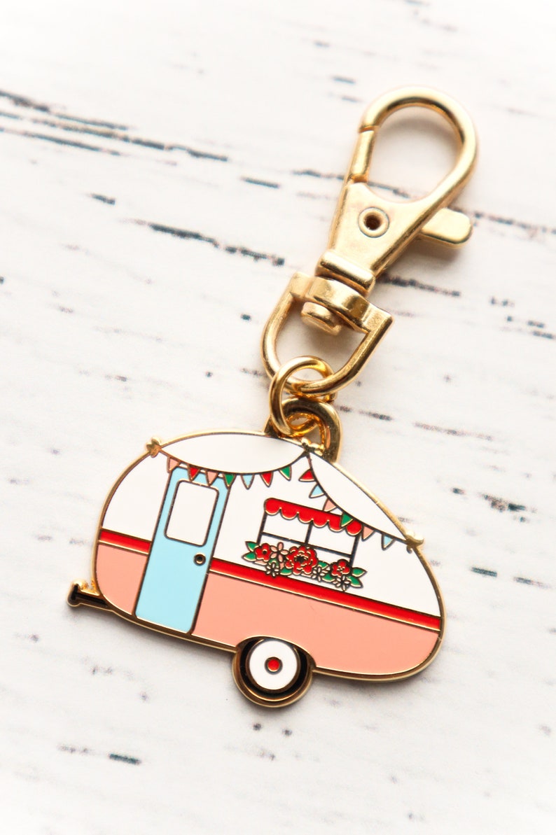 Retro Camper Enamel Charm image 2