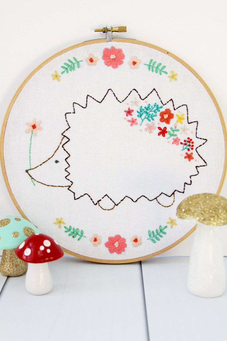 Harriet the Floral Hedgie Embroidery Pattern image 4