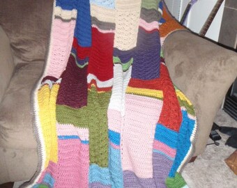 27 Color Blanket Afghan Crochet Colorful