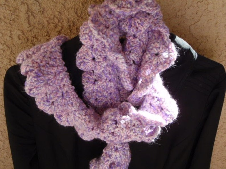 Kudo Scarf in Baby Pink and Purple image 2