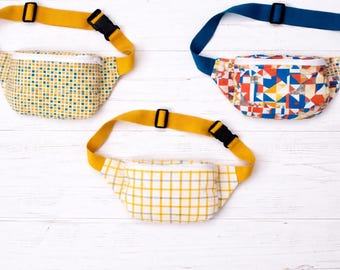 2 Zip Fanny Pack Sewing : Beginner Waist Bag (PDF Step by step )