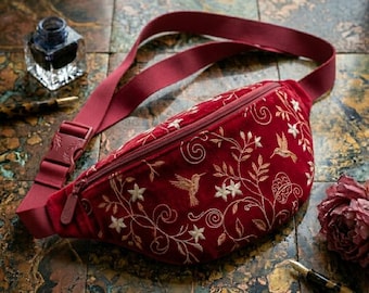 Embroidered Velvet Fanny Pack PDF Sewing Pattern | Hip Bag Tutorial (Digital Download)