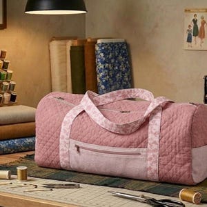 Sports Bag Sewing Pattern PDF | DIY Quilted Gym-bag Tutorial | Advanced & Beginner-Friendly Sewing Project