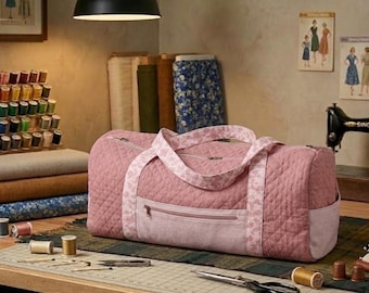 Sports Bag Sewing Pattern PDF | DIY Quilted Gym-bag Tutorial | Advanced & Beginner-Friendly Sewing Project