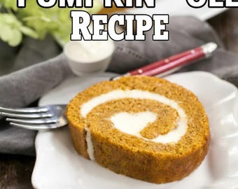 Easy Digital Pumpkin Roll Cake Recipe , PDF Instant download