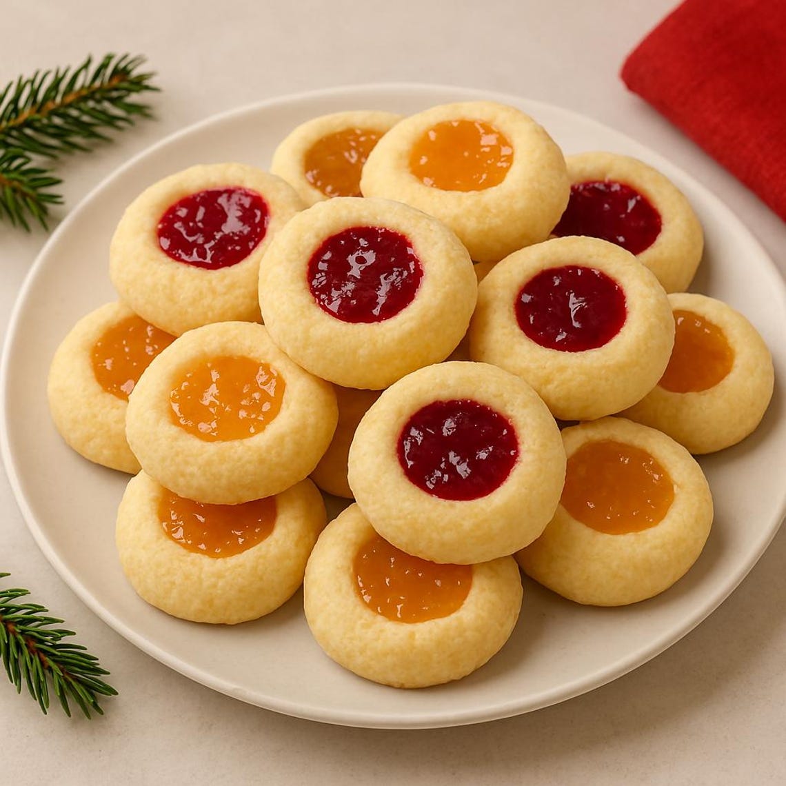 Christmas EASY BAKING Thumbprint Cookies Digital PDF Printable Recipe ...