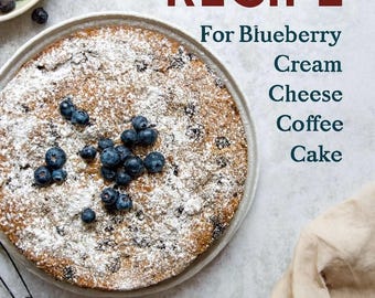 Blaubeer-Frischkäse-Kaffee-Kuchen-Rezept • Einfach No-Fail • Cremige Käsekuchenfüllung • Selbstgemachtes Brunch-Dessert