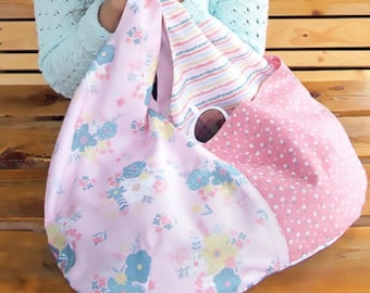 Sling Bag Sewing Pattern PDF: Foldable Shopping Tote DIY (Instant Download)