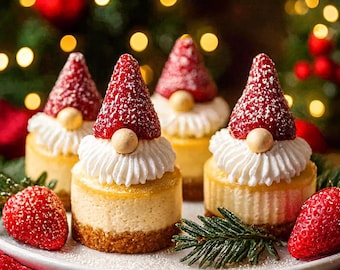 Gnom Mini Käsekuchen Rezept | Weihnachtsdessert-Rezept
