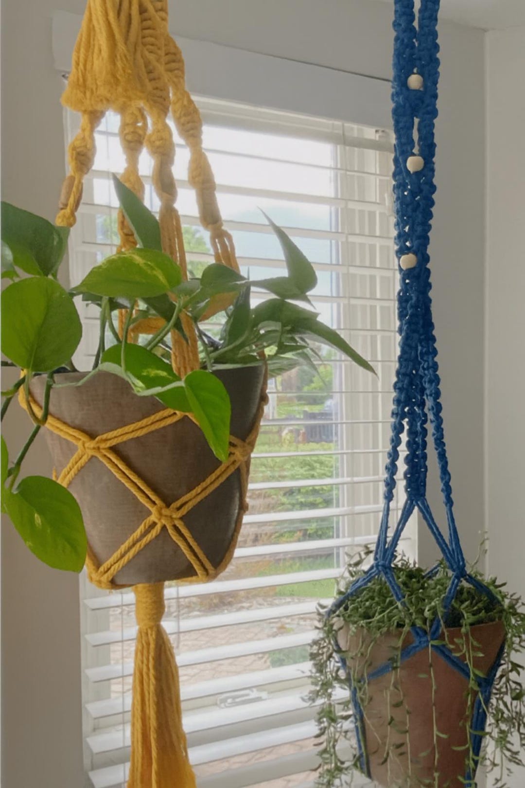 DIY Macrame Plant Hanger Tutorial: Boho Beaded Planter Pattern (PDF) - Etsy