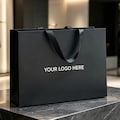 Custom Logo Paper Bags for Business, Personalized Kraft Shopping Bag with Handles, Bulk Retail Packaging Event Favor Totes product logo
