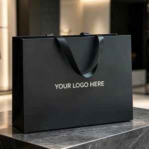 Custom Logo Paper Bags for Business, Personalized Kraft Shopping Bag with Handles, Bulk Retail Packaging Event Favor Totes