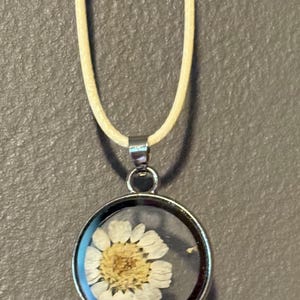 Yellow Flower pendant necklace