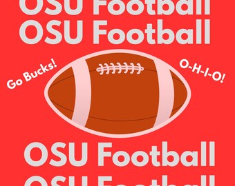 OSU Football Wall Art | Digital Download | Go Bucks Printable | Ohio State Game Day Decor