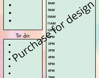 Watercolor Daily Planner Printable