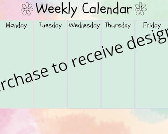 Watercolor Weekly Planner Printable