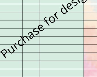 Assignment Tracker Watercolor Printable