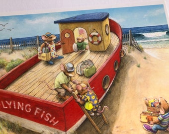 Signed Print, Toy Boat from Phoebe’s Birthday