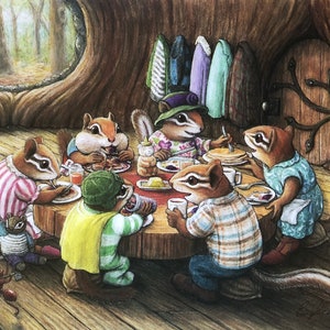 Signed Print, Henry&#39;s Hat Breakfast Table