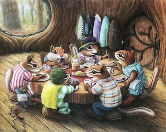 Signed Print, Henry's Hat Breakfast Table