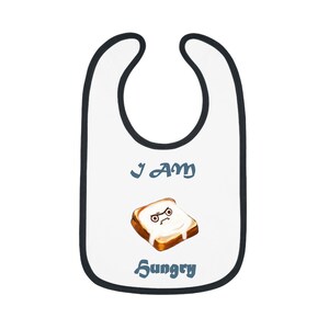 おもしろベビービブ、お腹が空いたよだれかけ、かわいい幼児向けギフト、幼児用授乳アクセサリー、ユニークなベビーシャワープレゼント、グルメなよだれかけ