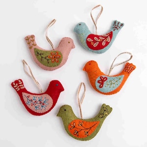 Felt Folk Birds Craft to Sew: Corinne Lapierre Embroidery Kit