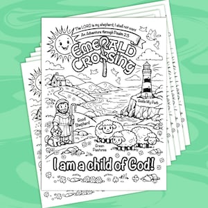 Emerald Crossing VBS Coloring Page | Psalm 23 Activity (Digital Download)